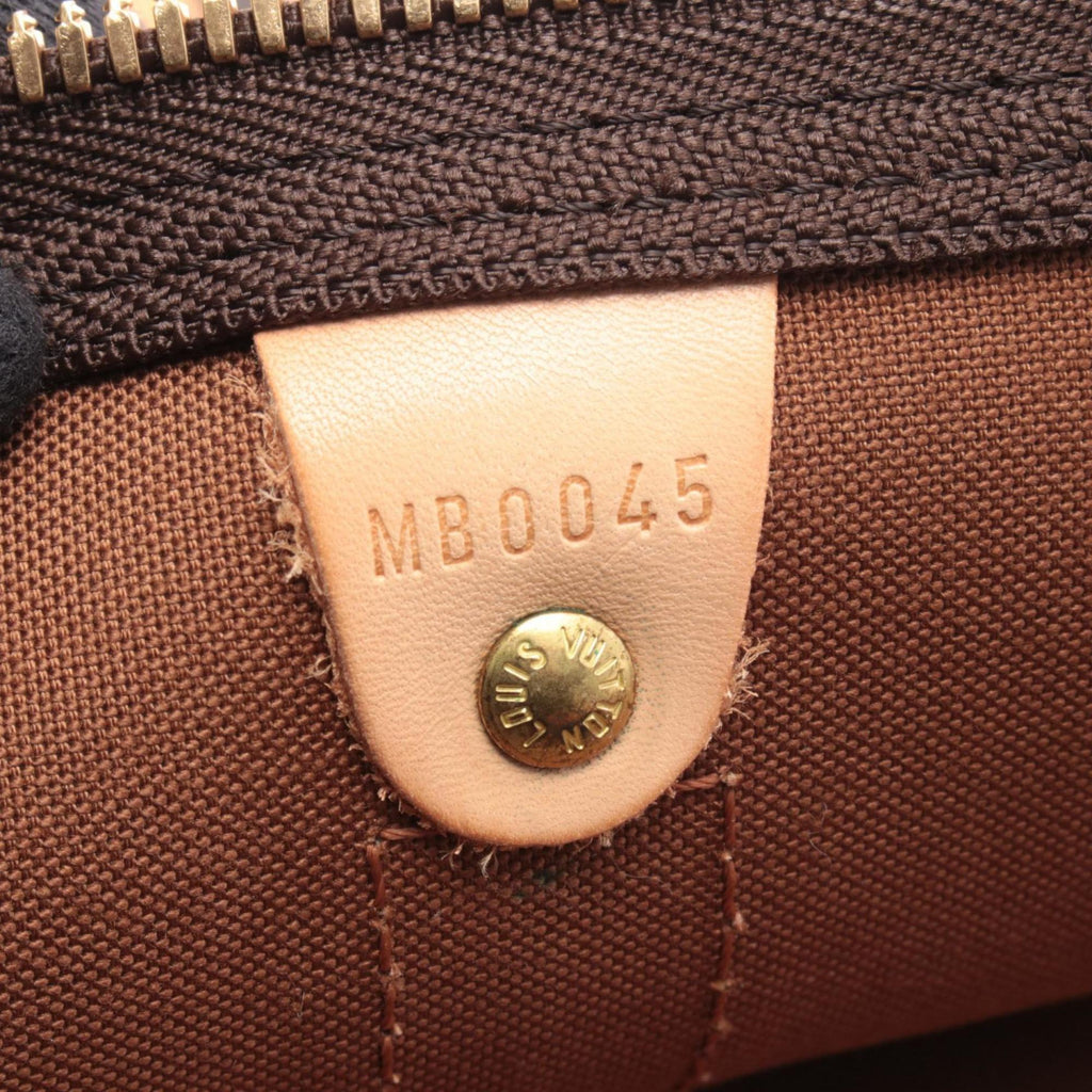Louis Vuitton Brown Monogram Coated Canvas Leather Boston Bag Handbag