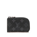 Louis Vuitton Black Leather Pvc Coin Purse/Coin Case