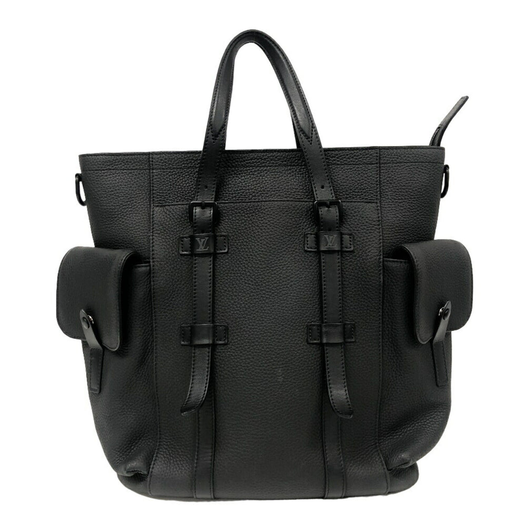 Louis Vuitton Taurillon Black Leather Tote Bag