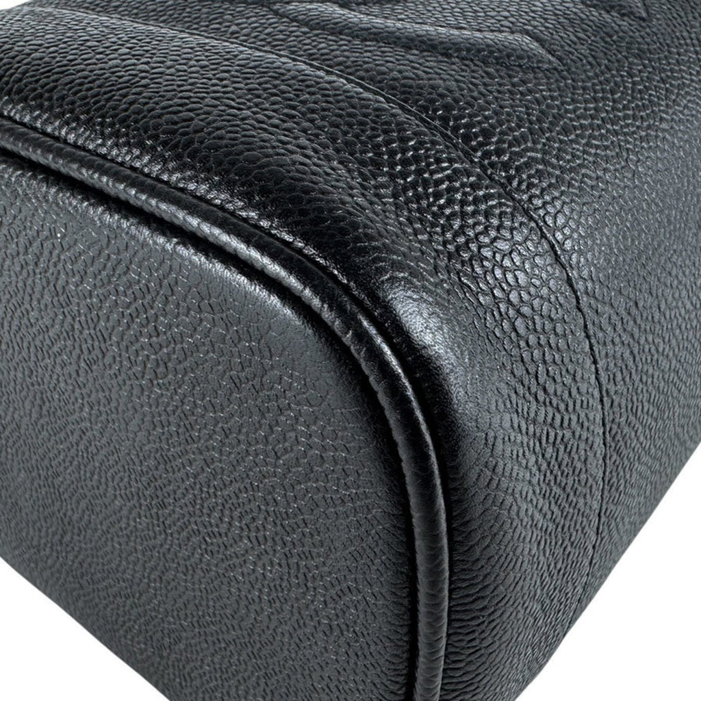 Chanel Black Grained Calfskin Handbag Vanity Bag