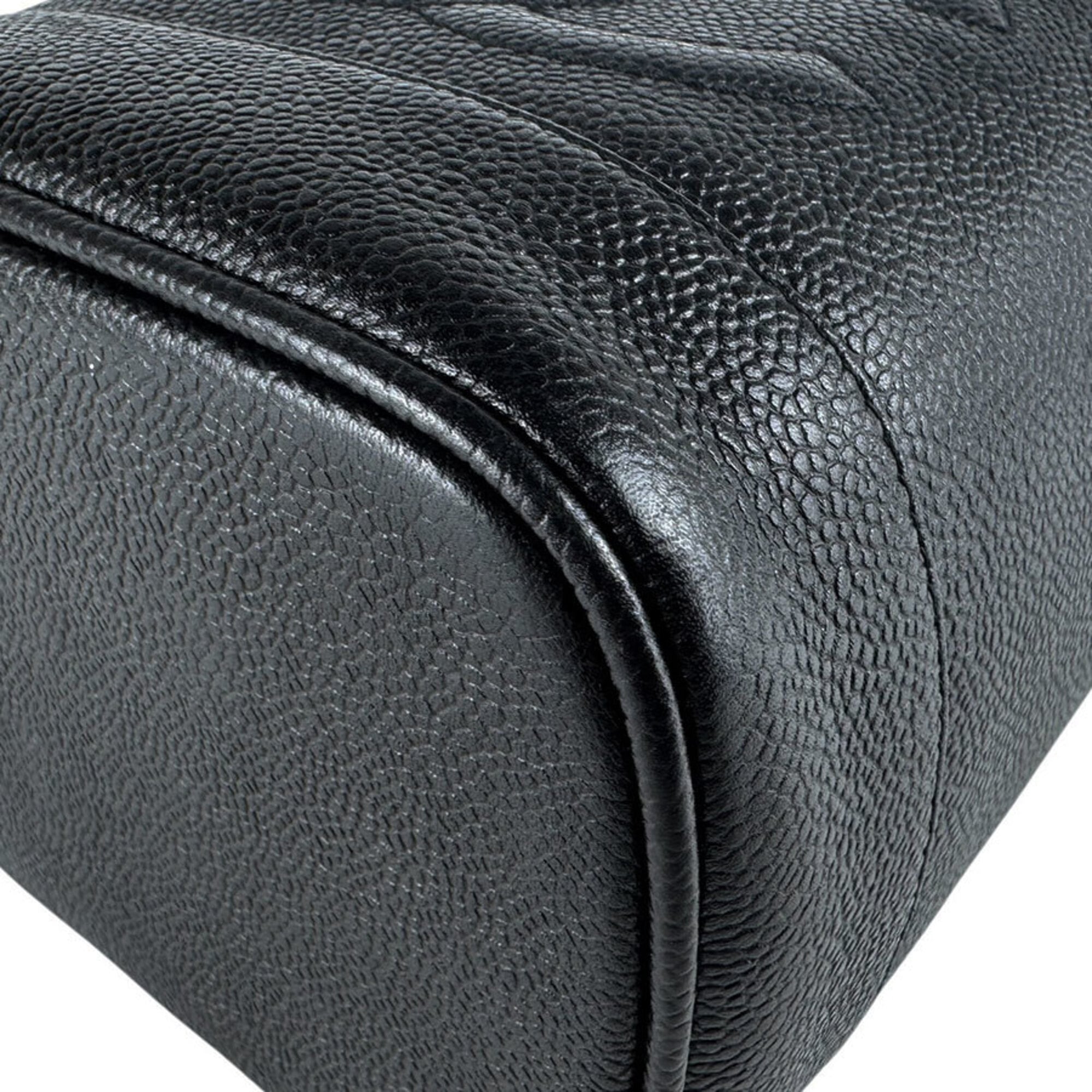 Chanel Black Grained Calfskin Handbag Vanity Bag