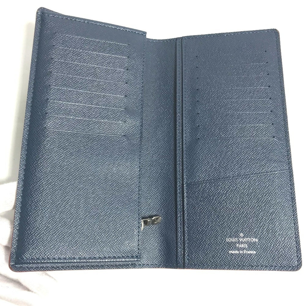 Louis Vuitton Taiga Blue Ocean Taiga Leather Long Wallet