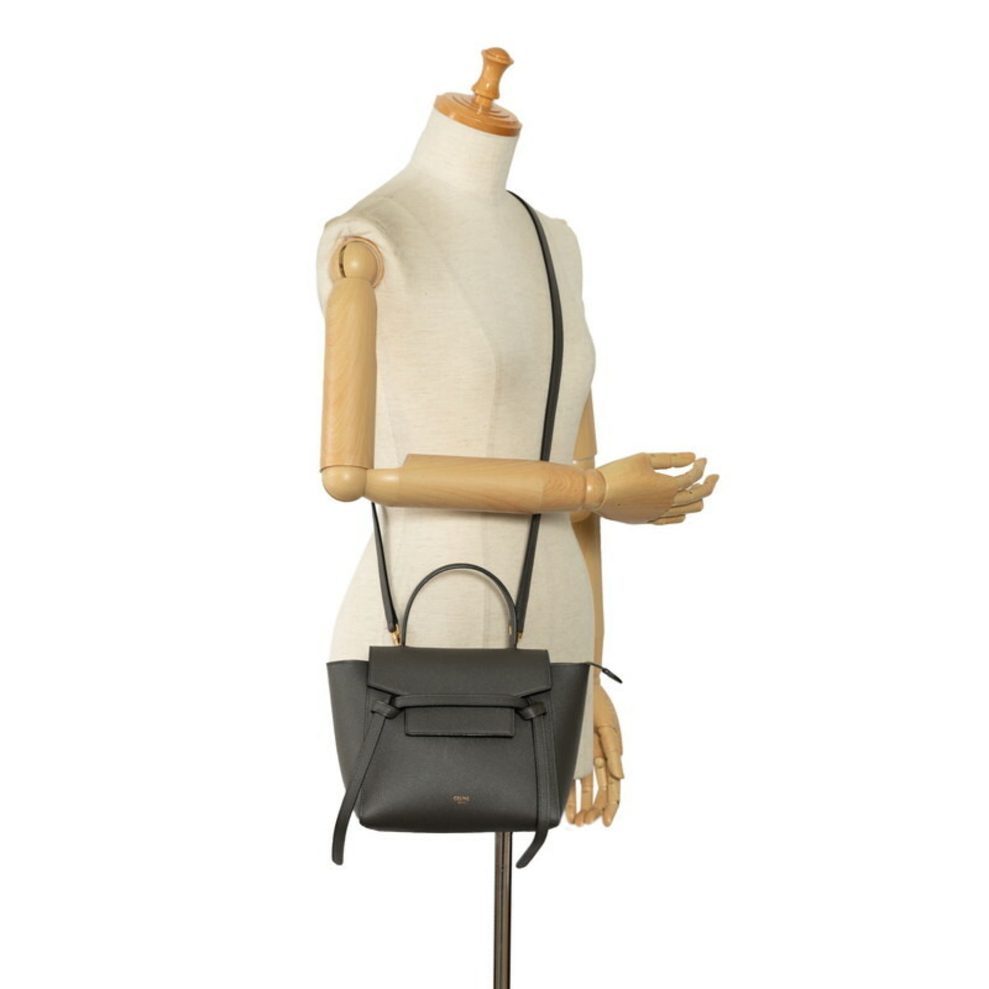 Celine Gray Leather Handbag Shoulder Bag