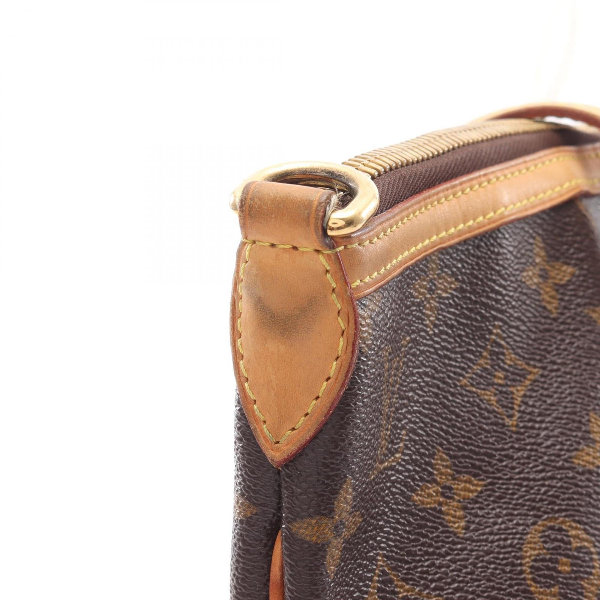 Louis Vuitton Brown Pvc Coated Canvas Leather Shoulder Bag
