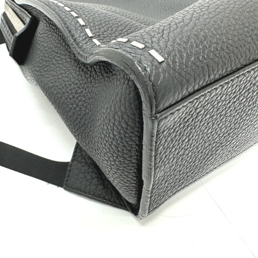 Fendi Black Leather Backpack