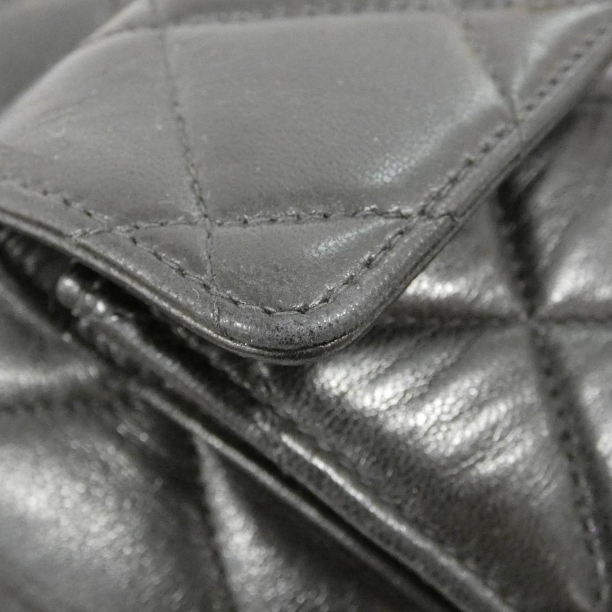Chanel Black Leather Backpack