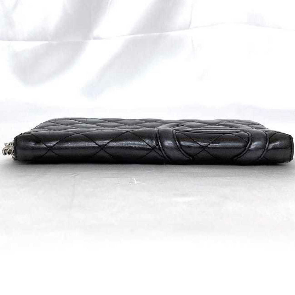 Chanel Black Leather Long Wallet (Bi-Fold)