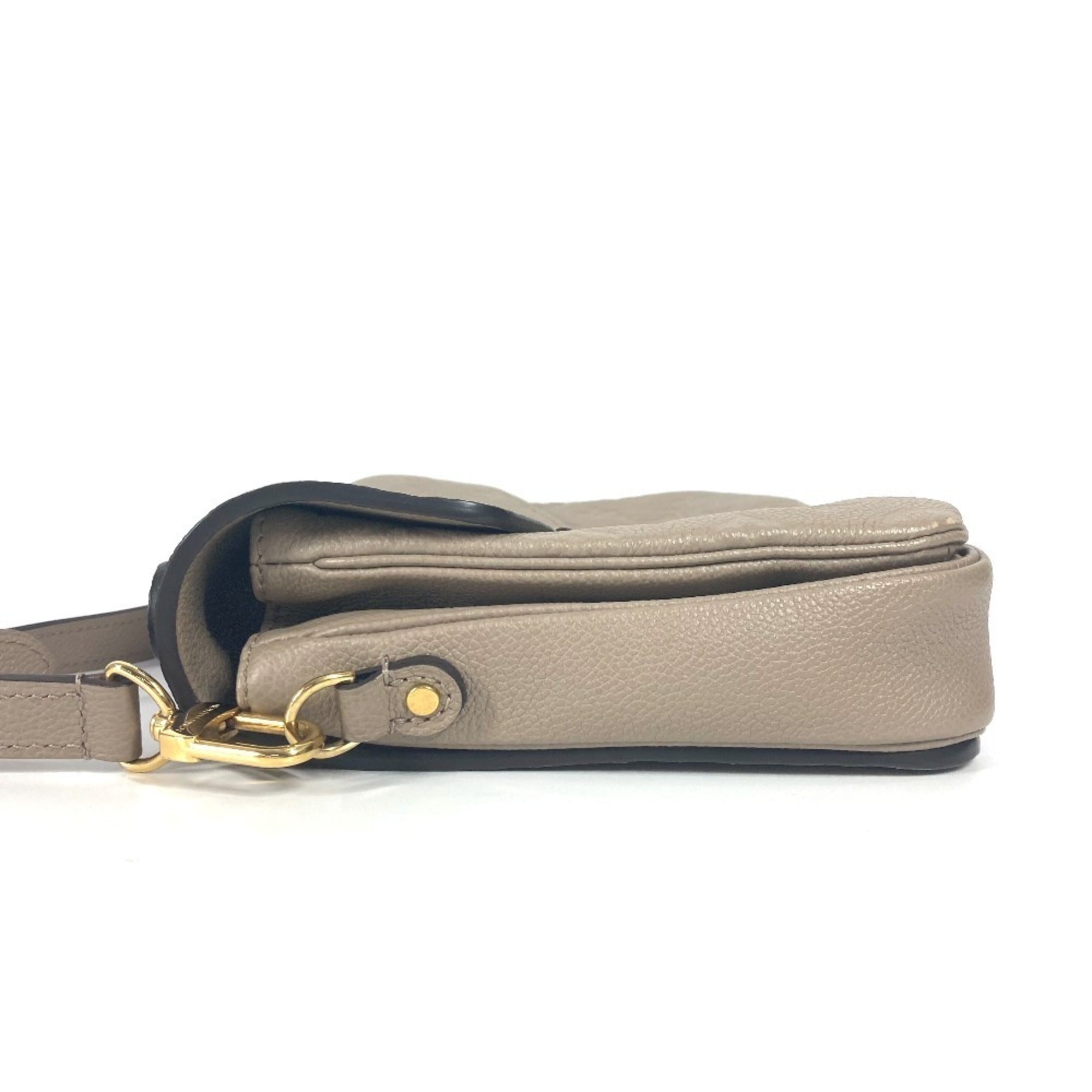 Louis Vuitton Monogram Empreinte Beige Tourterelle Monogram Empreinte Handbag Pochette Shoulder Bag