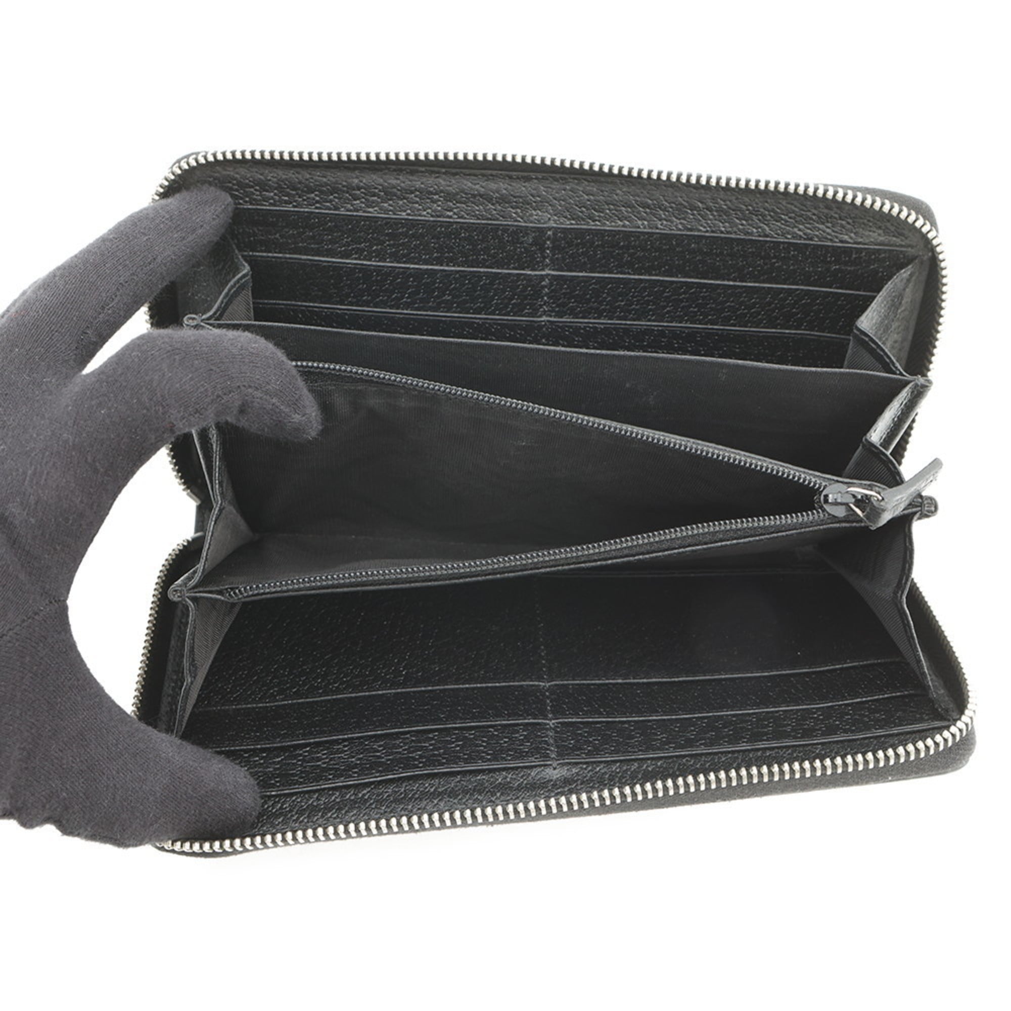 Gucci Black Multi-Color Long Wallet (Bi-Fold) (Pre-Owned)