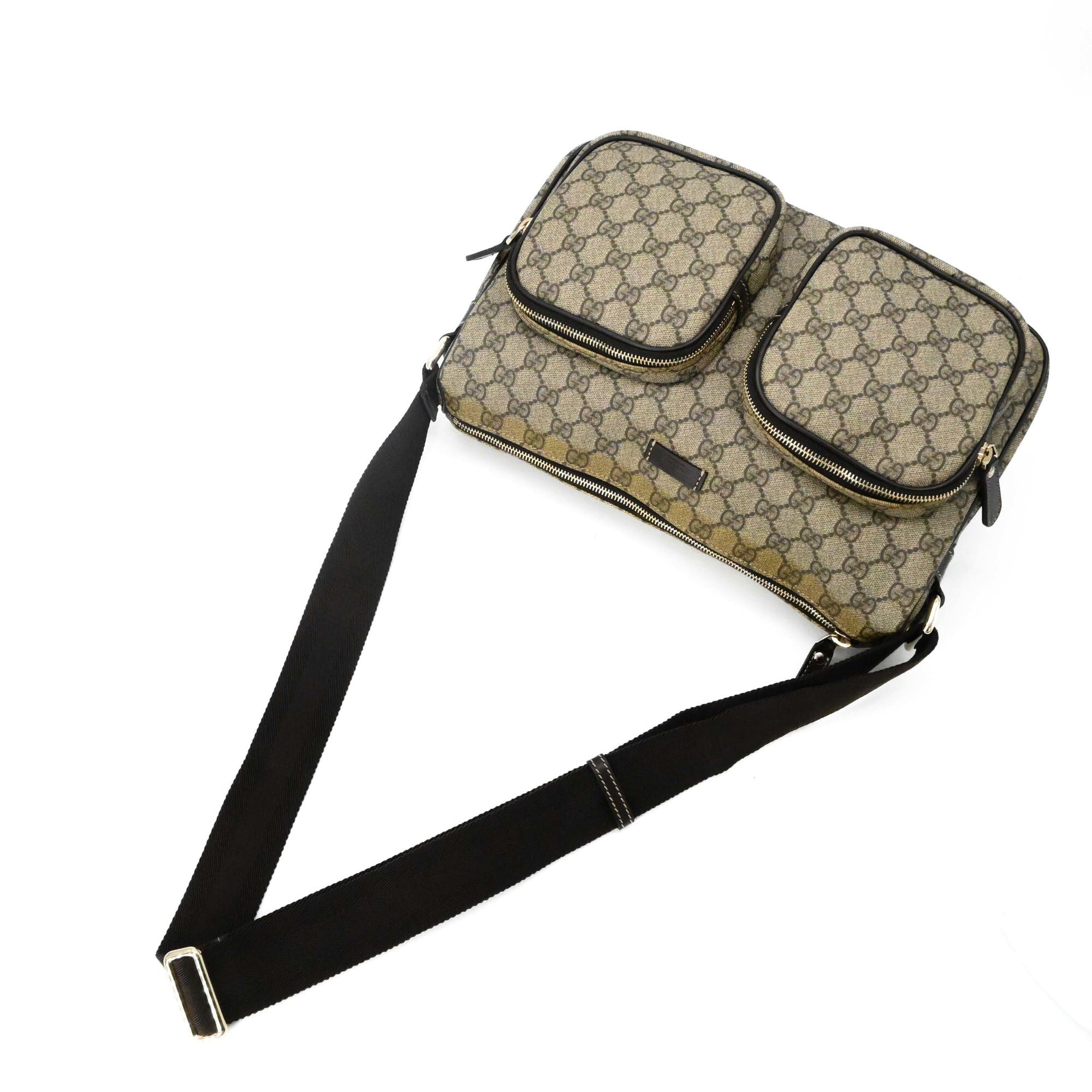 Gucci Beige Brown Pvc Leather Shoulder Bag (Pre-Owned)