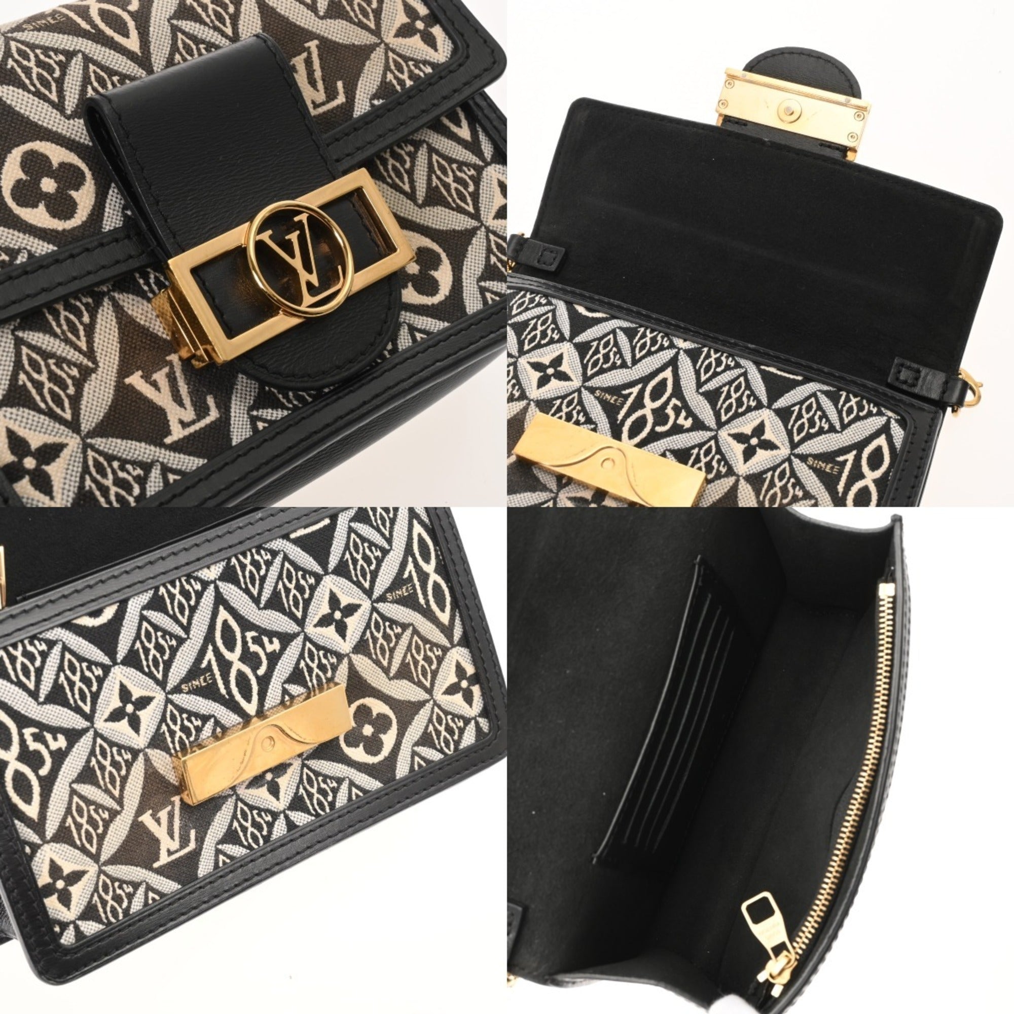 Louis Vuitton Monogram Black Leather Shoulder Bag