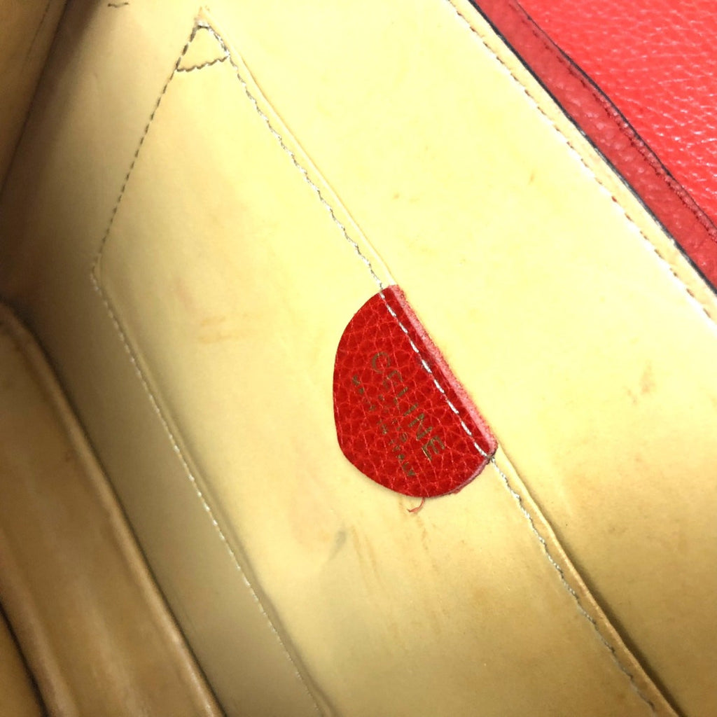 Celine Red Leather Shoulder Bag