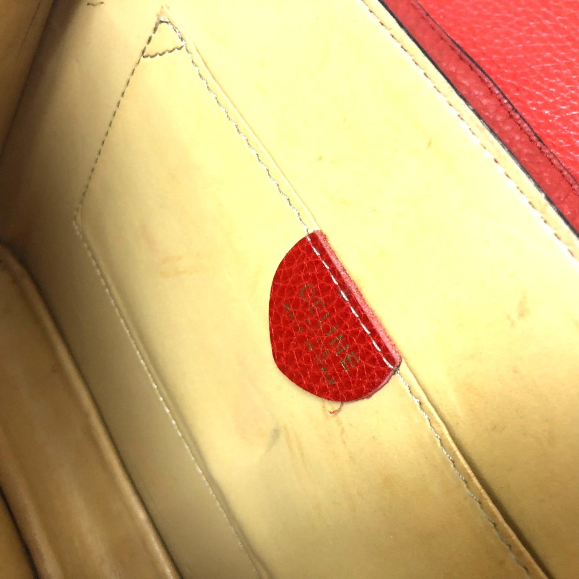 Celine Red Leather Shoulder Bag