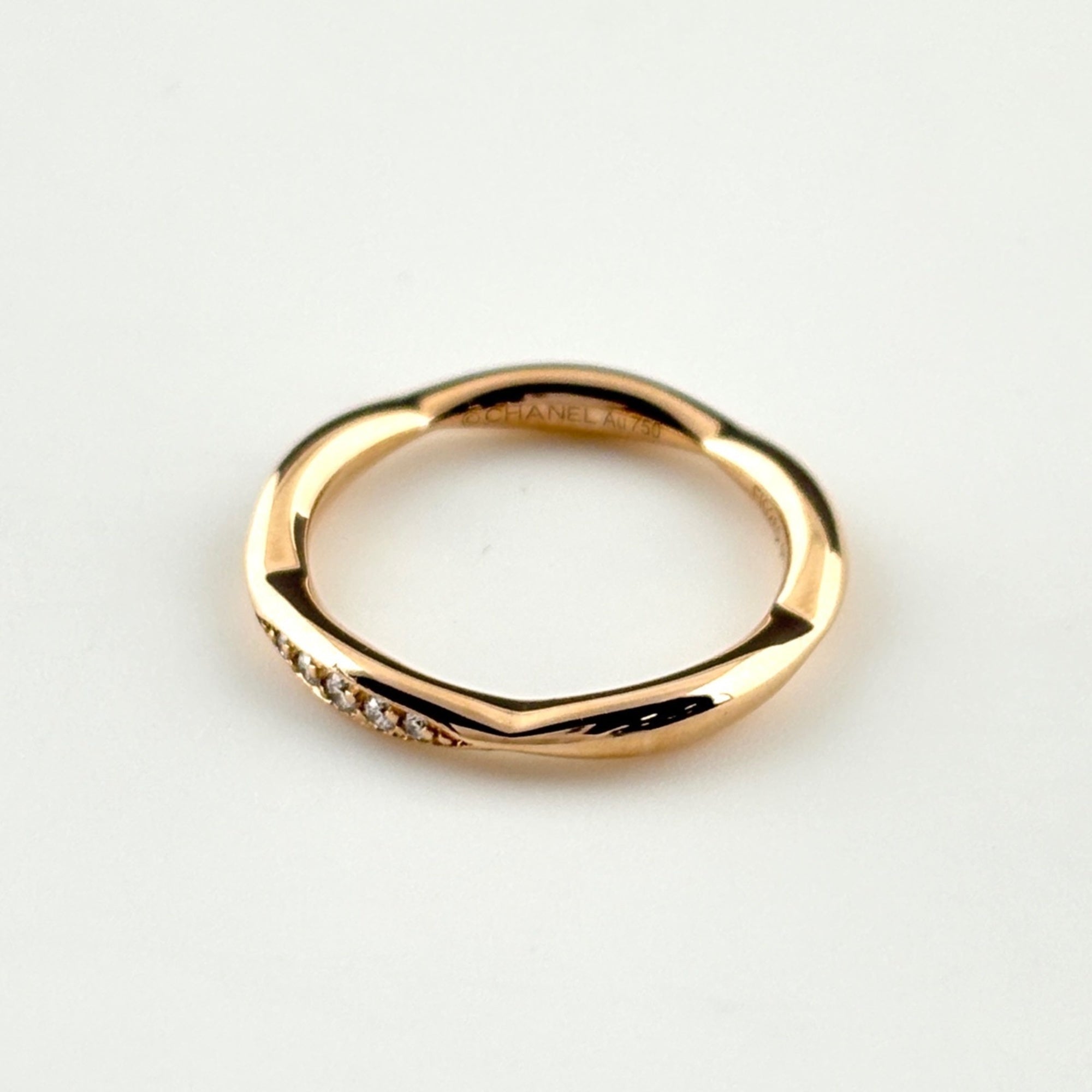 Chanel Camellia Pink Gold (18K) Band Ring