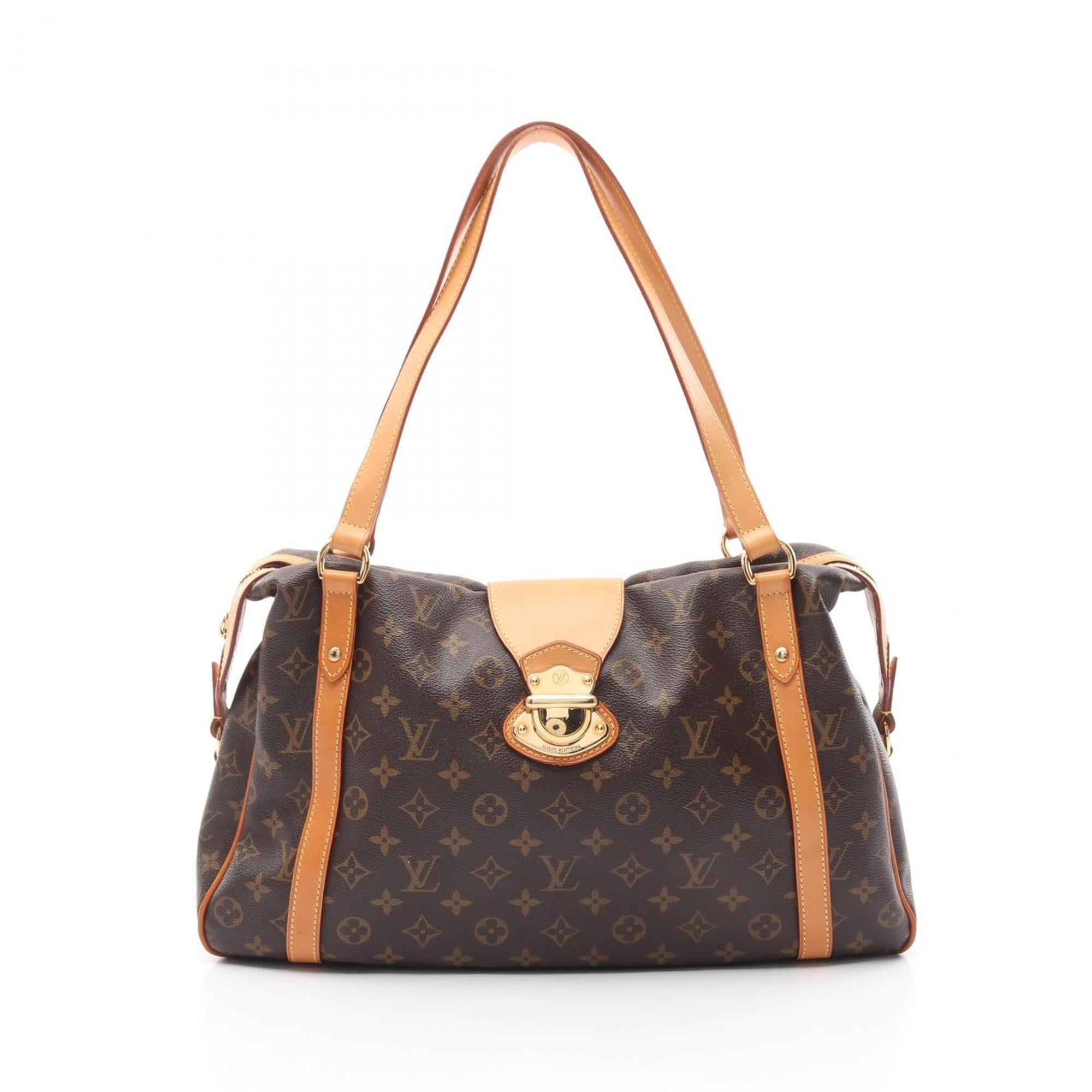 Louis Vuitton Brown Monogram Pvc Coated Canvas Leather Shoulder Bag