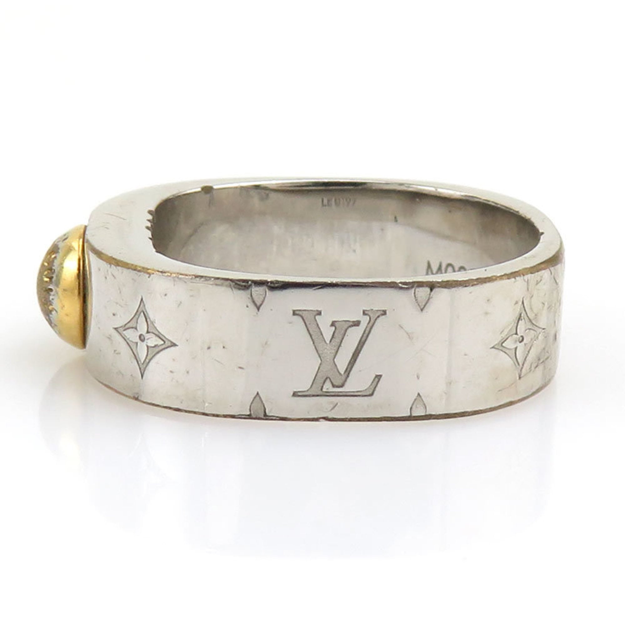 Louis Vuitton Gold Silver Metal Band Ring