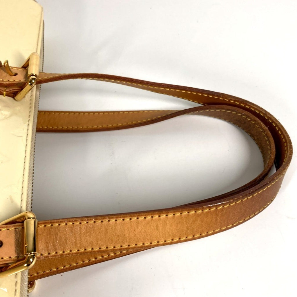 Louis Vuitton Pearl White Monogram Vernis Handbag Shoulder Bag Tote Bag