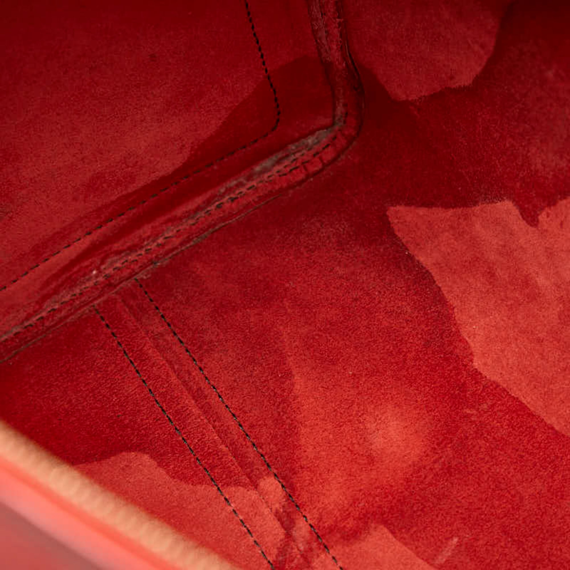 Louis Vuitton Epi Castilian Red Leather Boston Bag Handbag