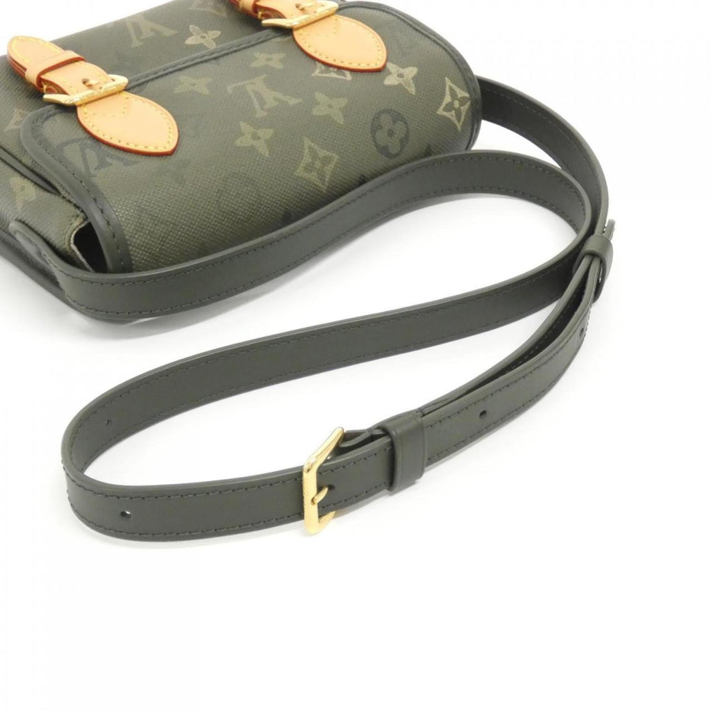 Louis Vuitton Khaki Coated Canvas Shoulder Bag