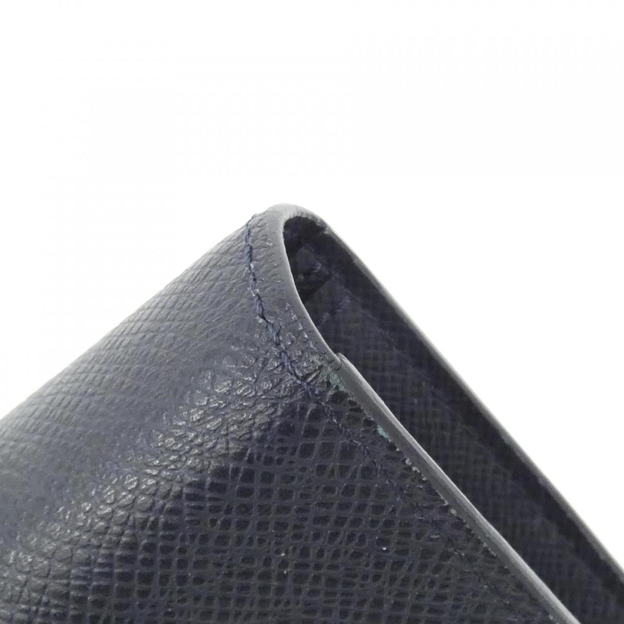 Louis Vuitton Navy Black Leather Long Wallet