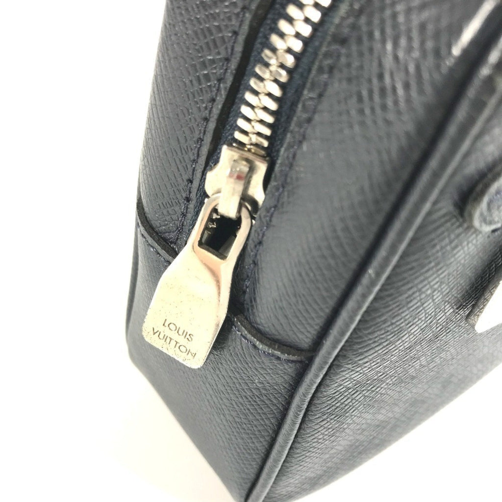 Louis Vuitton Navy Navy Blue Taiga Leather Clutch Bag Pochette Pouch