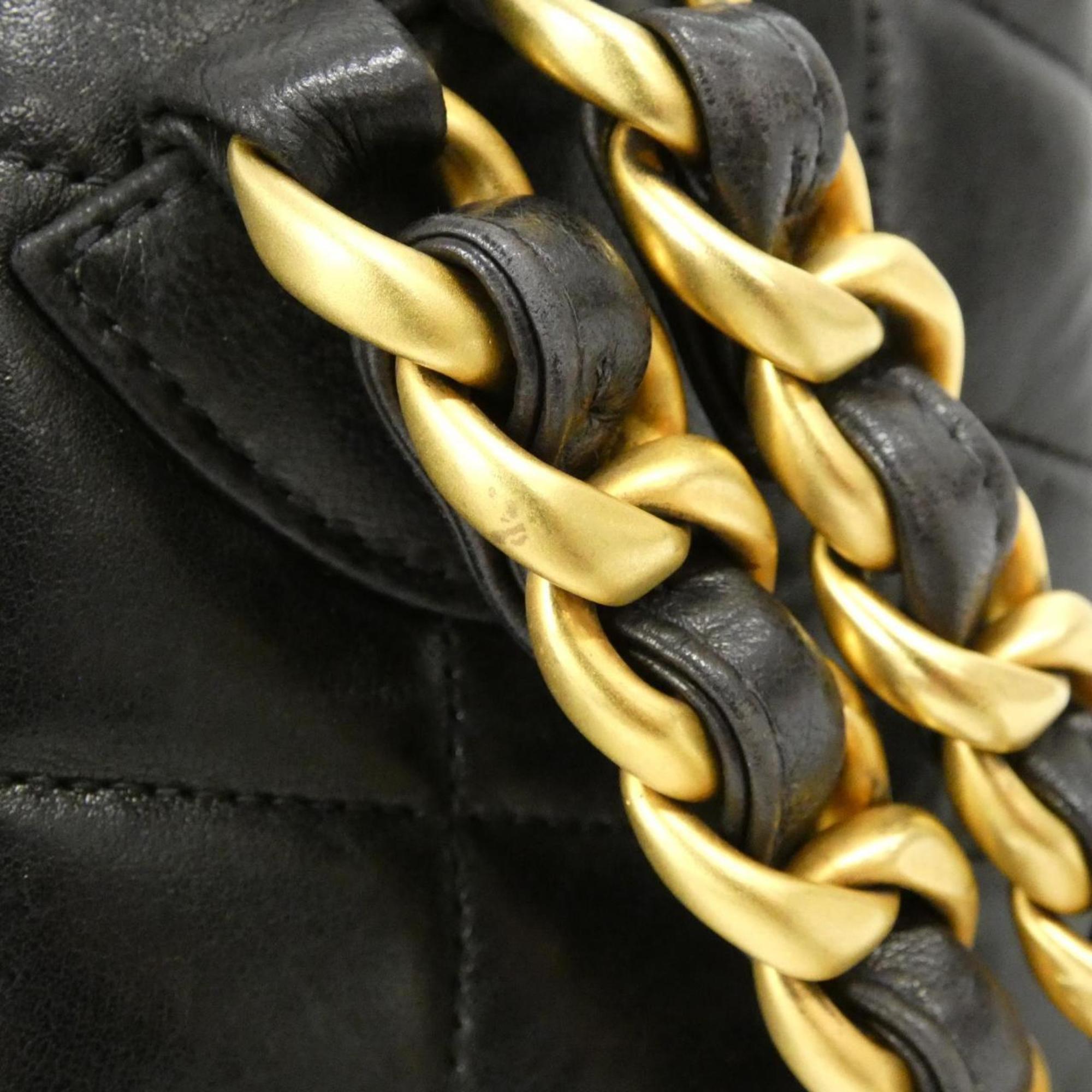 Chanel Black Leather Backpack