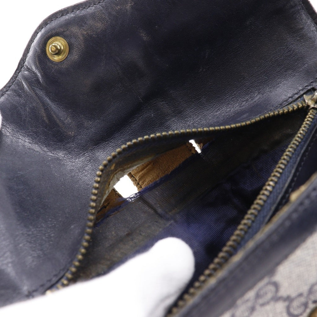 Gucci Navy Gg Supreme Pouch (Pre-Owned)