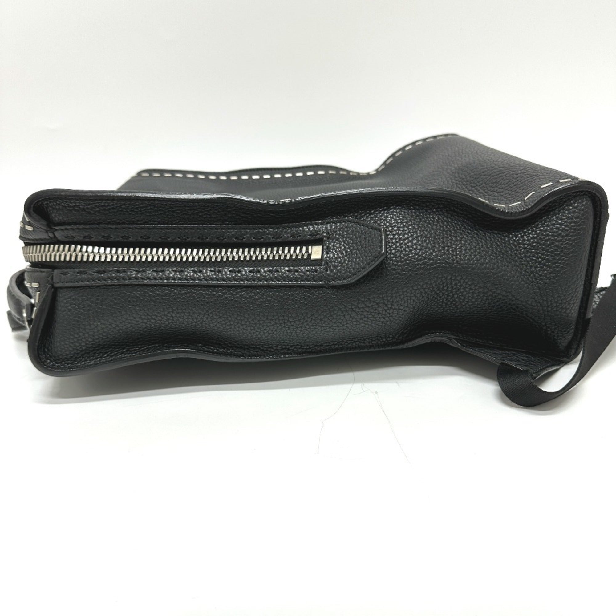 Fendi Black Leather Backpack