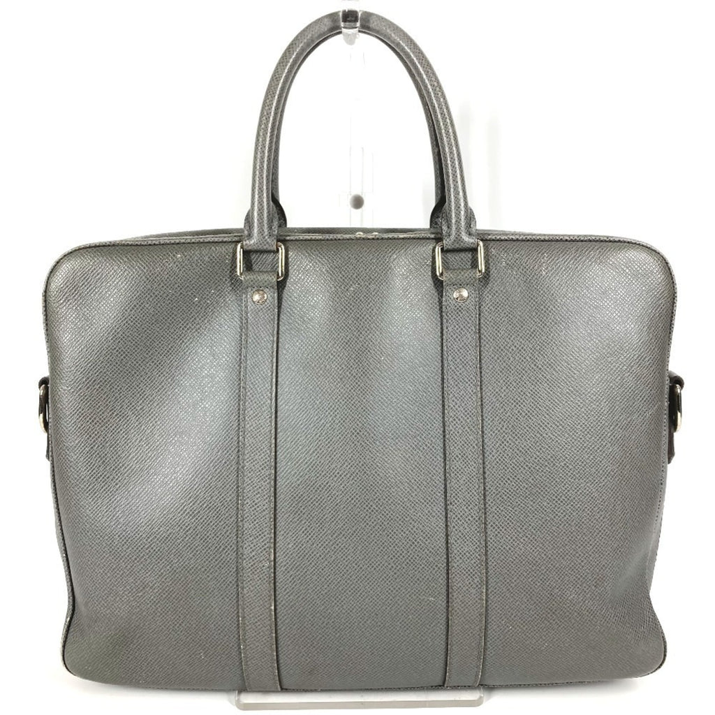 Louis Vuitton Galle Glacier Gray Taiga Leather Handbag Tote Bag