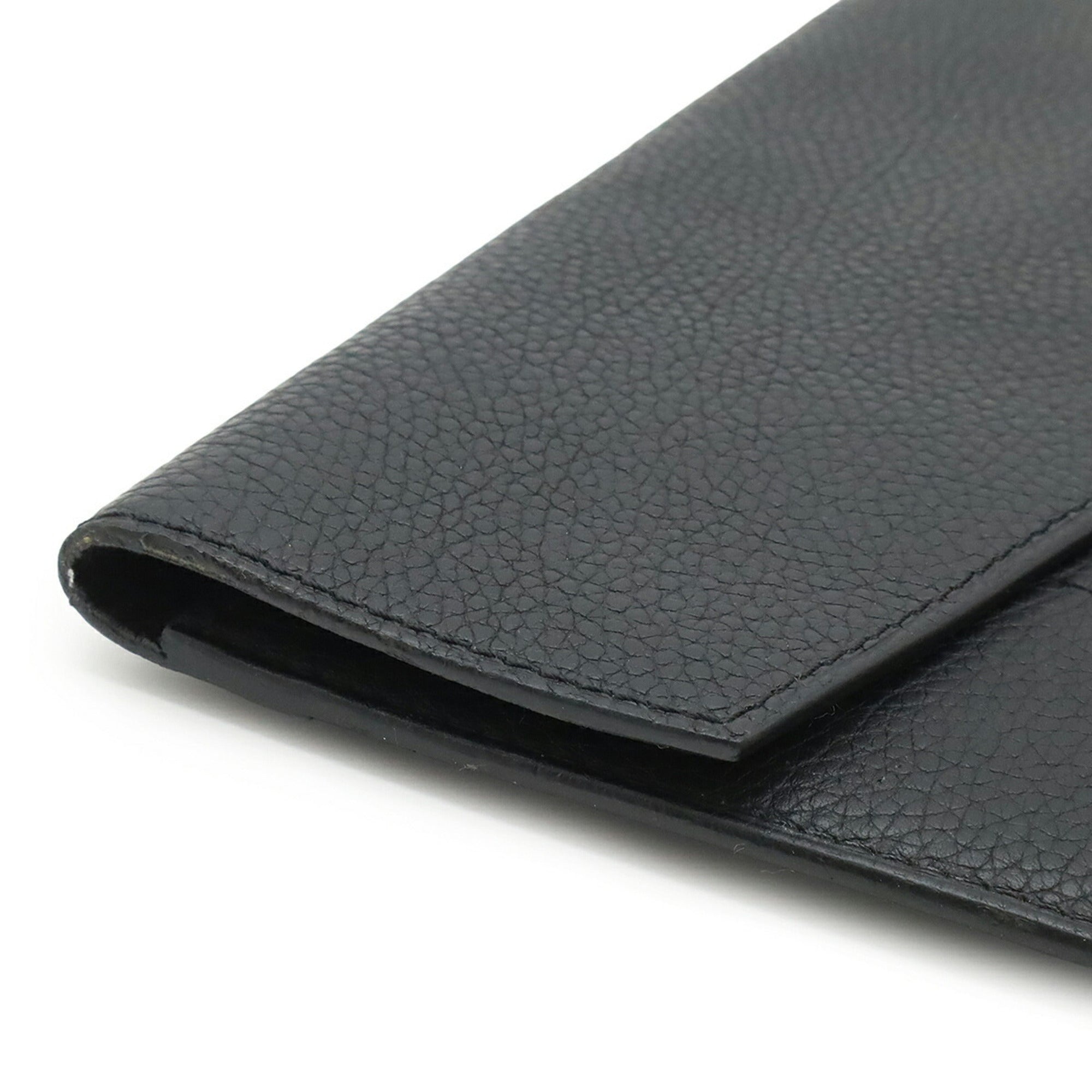 Louis Vuitton Noir Leather Clutch Bag Pochette