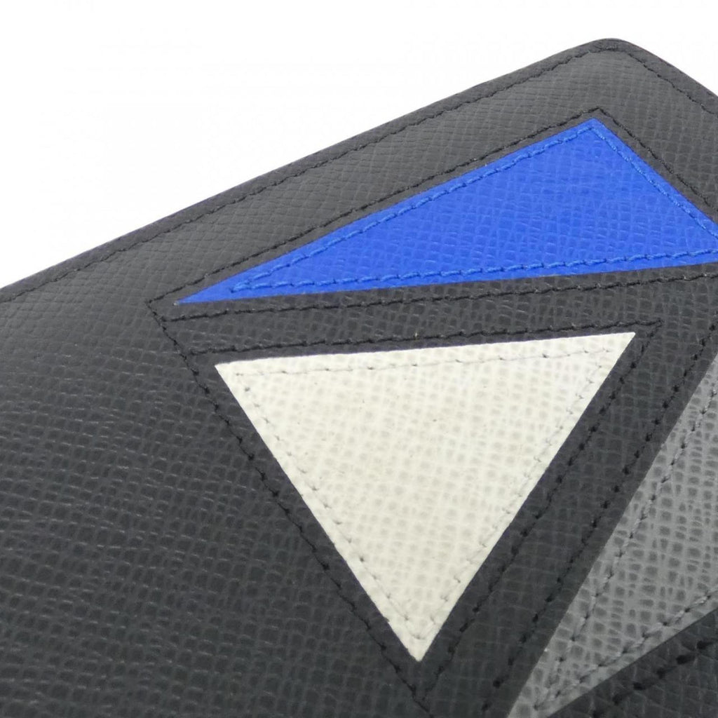 Louis Vuitton Black Blue Leather Long Wallet