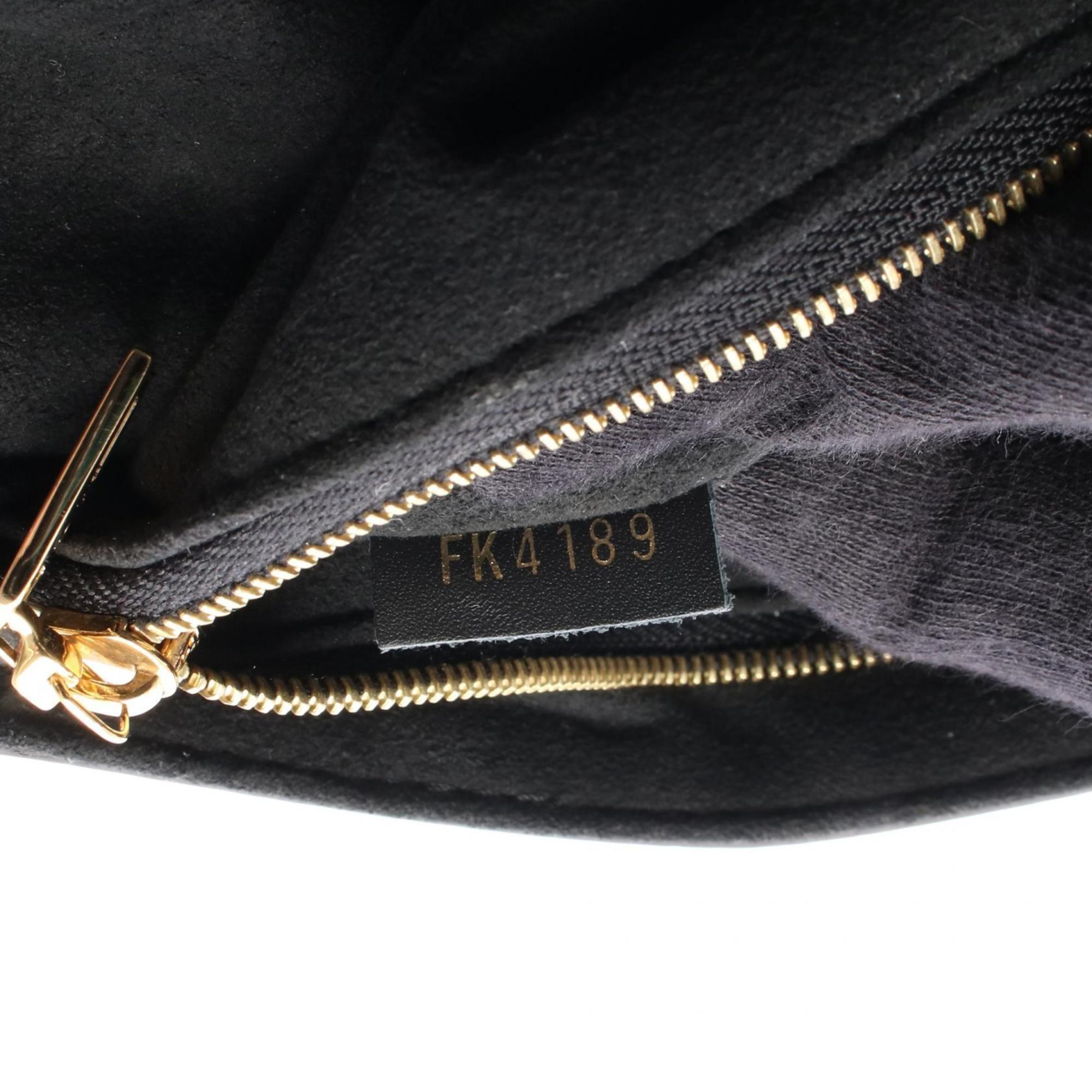 Louis Vuitton Black Brown Damier Canvas Ivory Coated Canvas Shoulder Bag