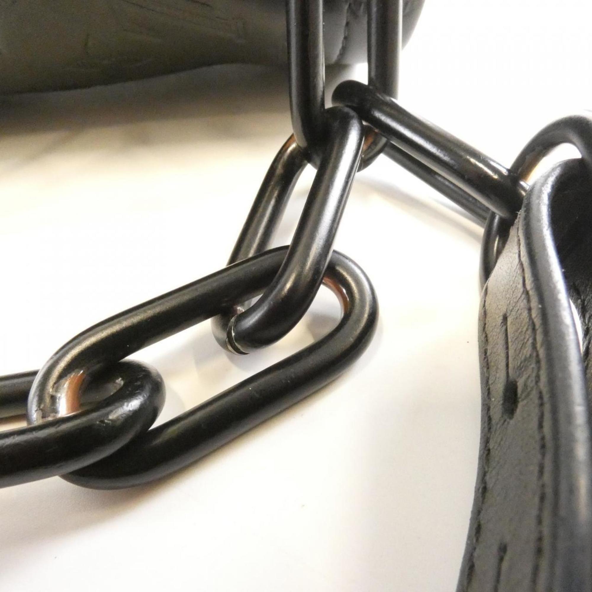Louis Vuitton Black Leather Shoulder Bag