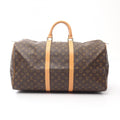 Louis Vuitton Brown Coated Canvas Leather Boston Bag Handbag