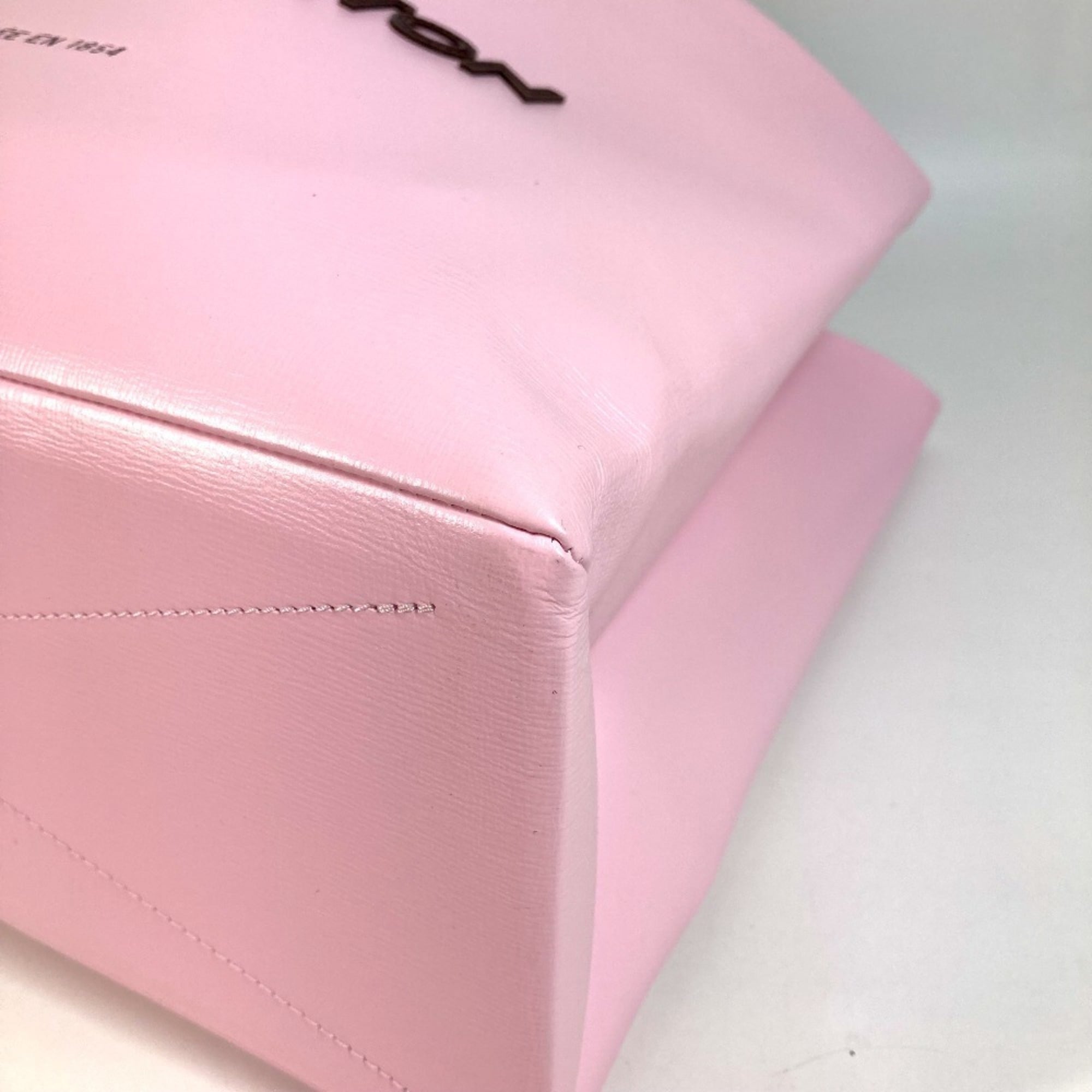 Louis Vuitton Pink Leather Shopping Bag Shoulder Bag Tote Bag