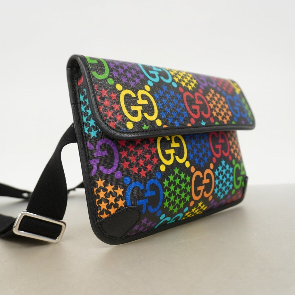 Gucci Black Multi-Color Pvc Fanny Pack (Pre-Owned)