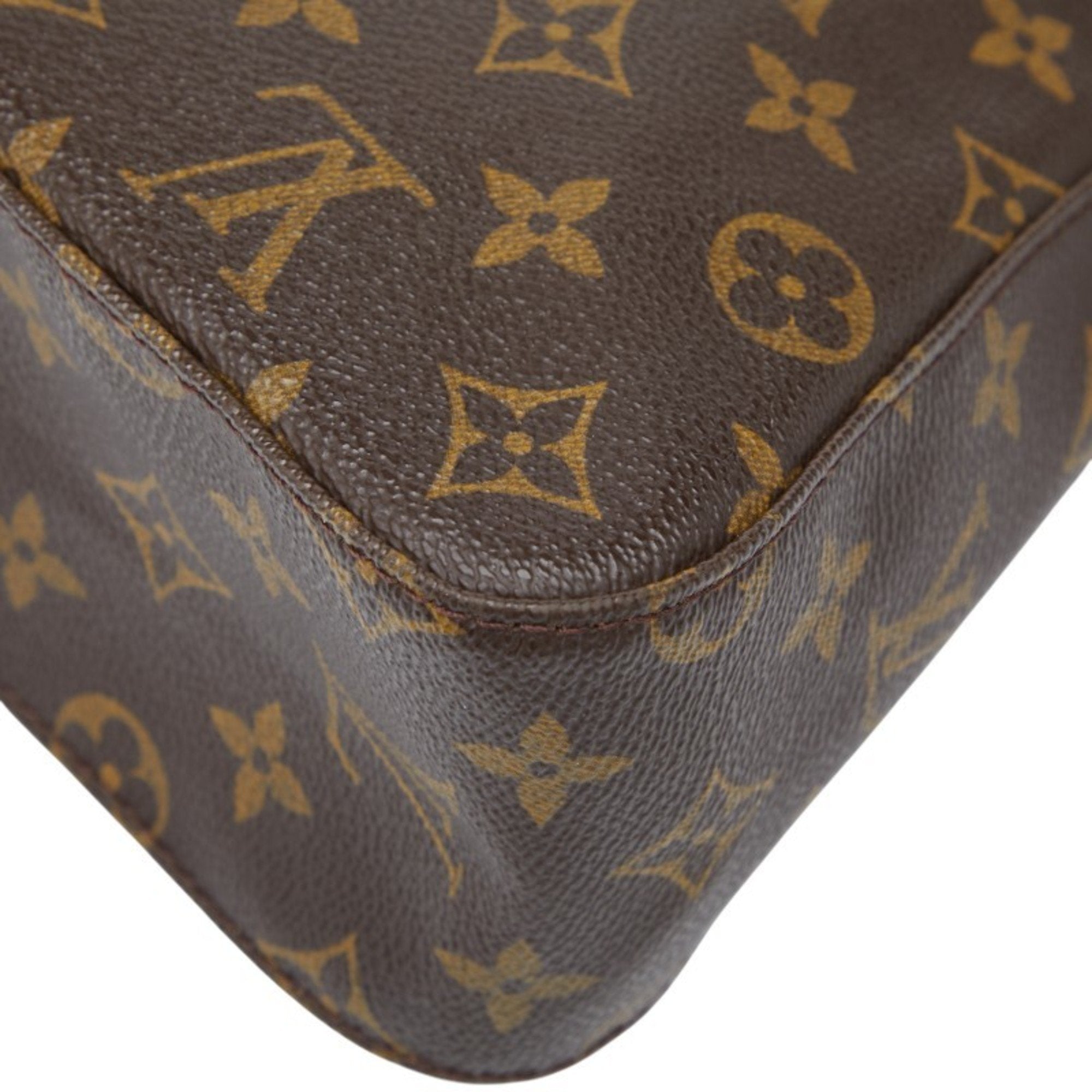 Louis Vuitton Brown Pvc Leather Handbag Shoulder Bag