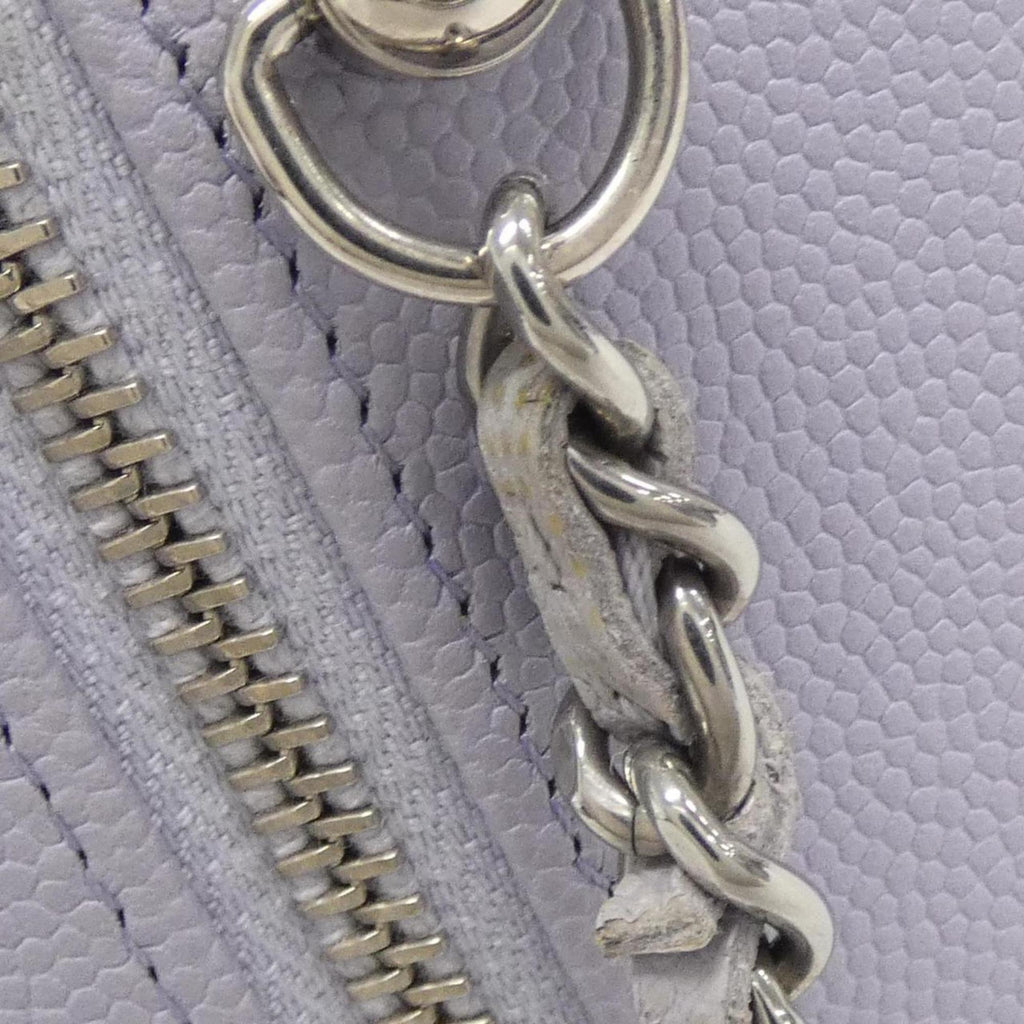 Chanel Light Purple Grained Calfskin Shoulder Bag