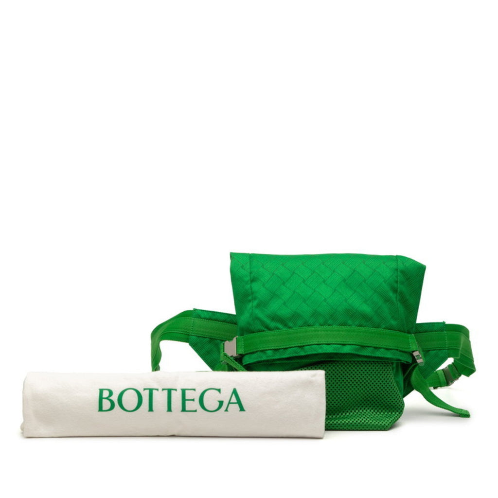 Bottega Veneta Green Nylon Sling Bag