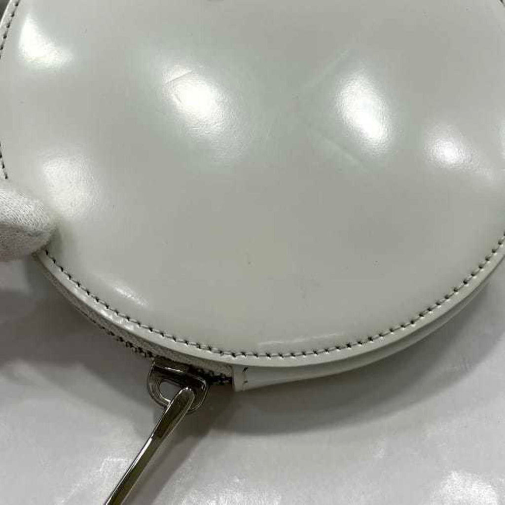 Prada White Leather Pochette Shoulder Bag