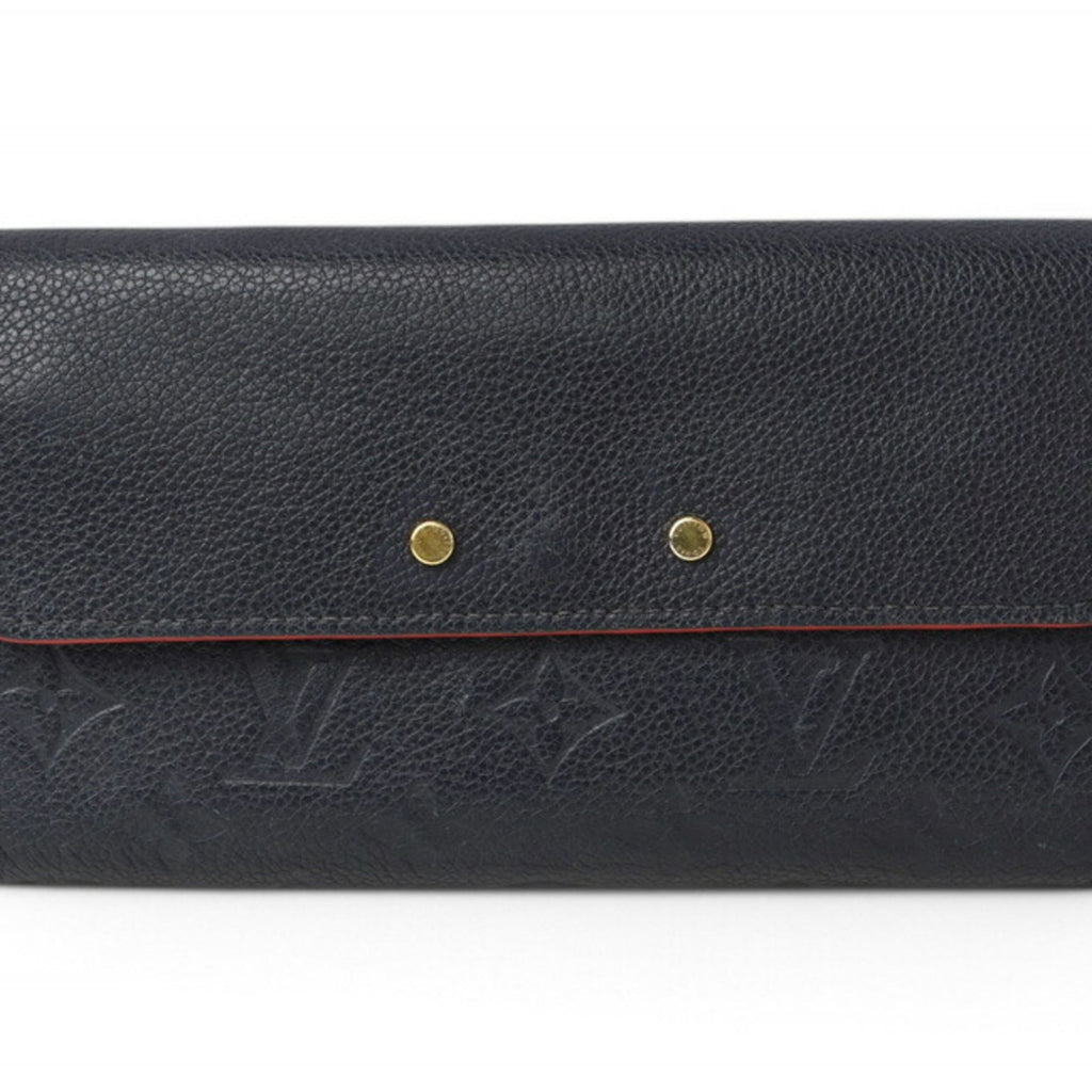 Louis Vuitton Marine Rouge Monogram Monogram Empreinte Long Wallet (Tri-Fold)