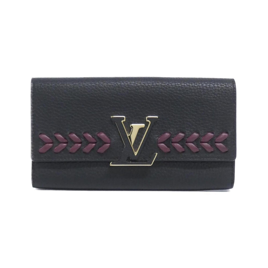 Louis Vuitton Taurillon Black Leather Long Wallet