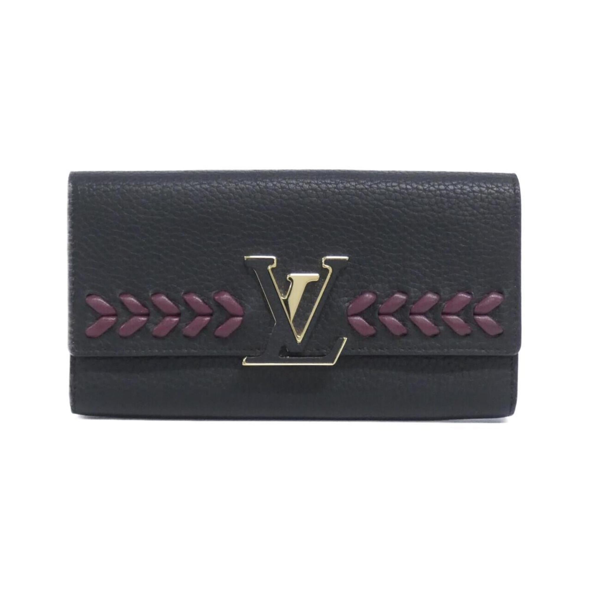 Louis Vuitton Taurillon Black Leather Long Wallet