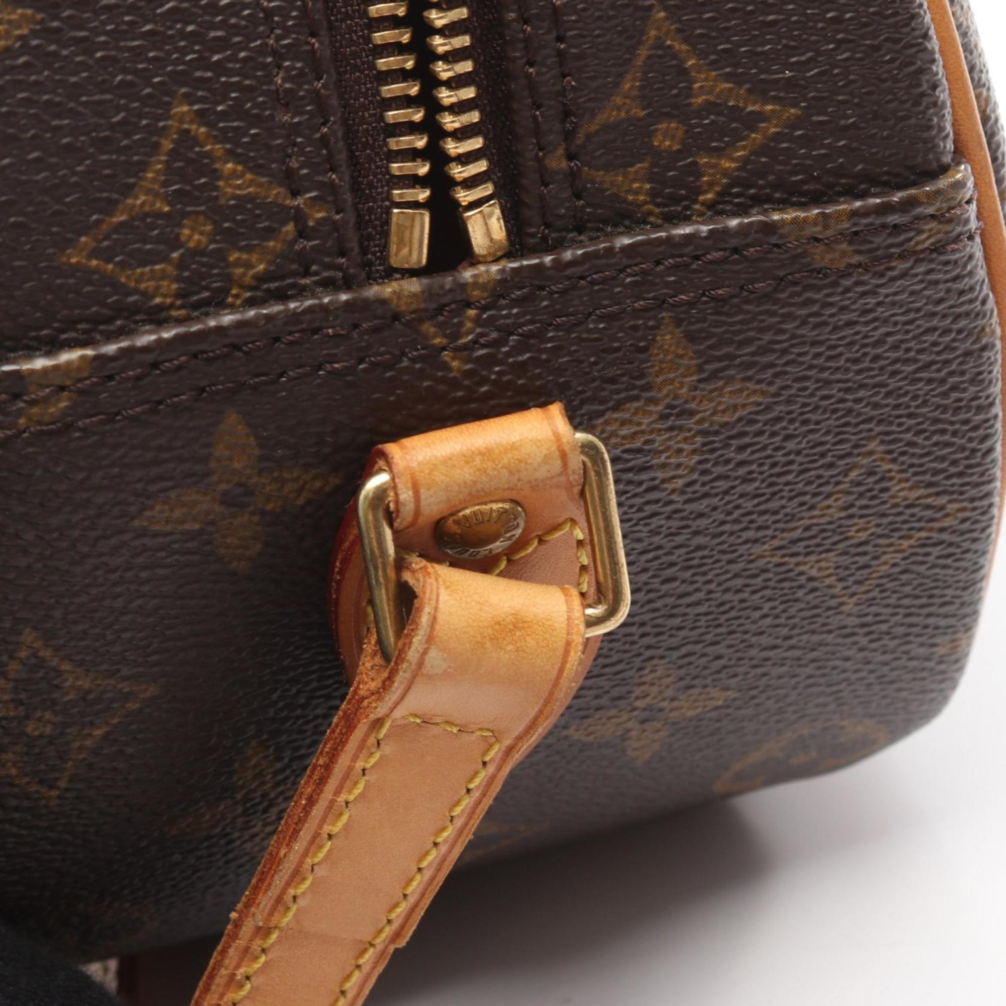 Louis Vuitton Brown Coated Canvas Monogram Leather Handbag Shoulder Bag
