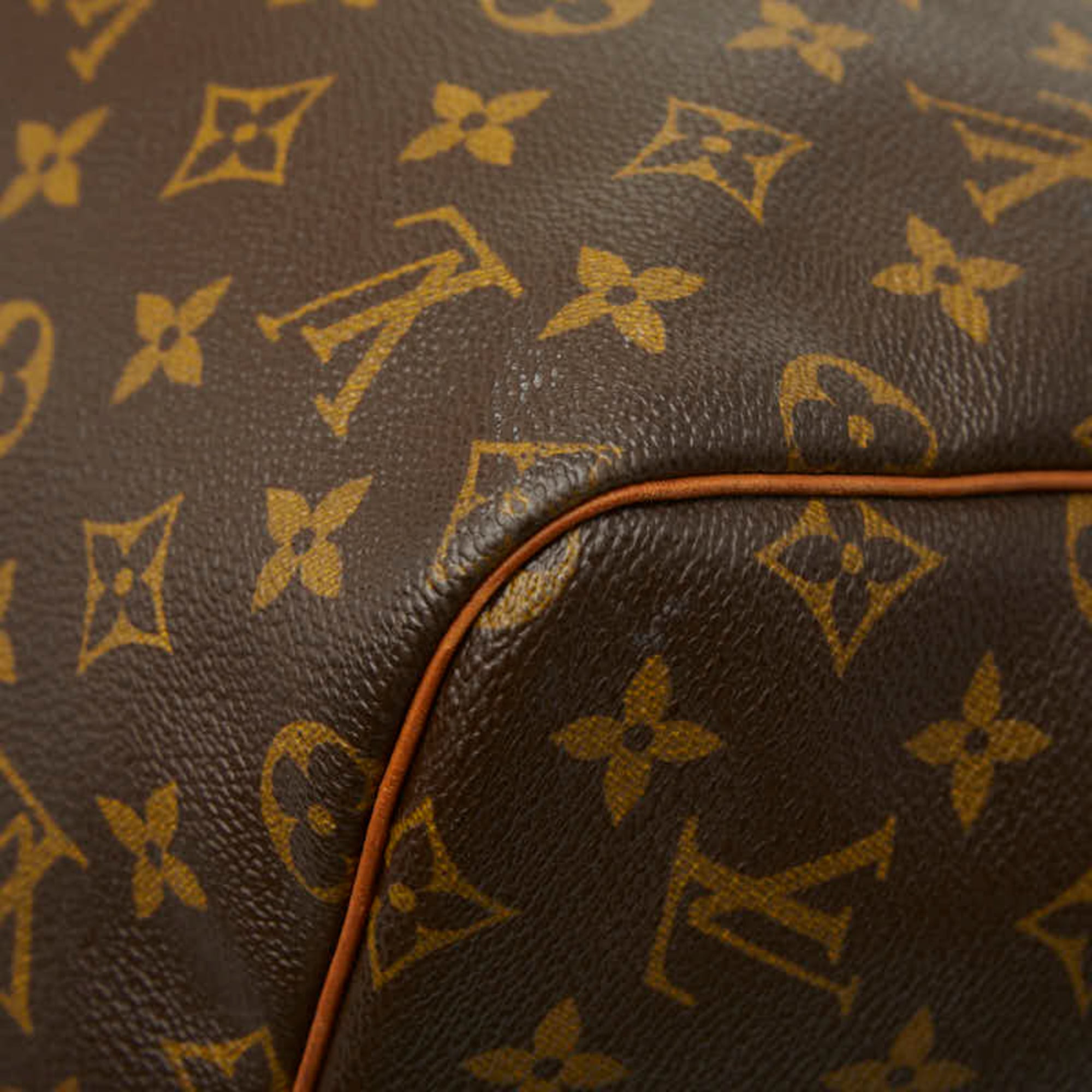 Louis Vuitton Monogram Brown Pvc Leather Boston Bag Shoulder Bag