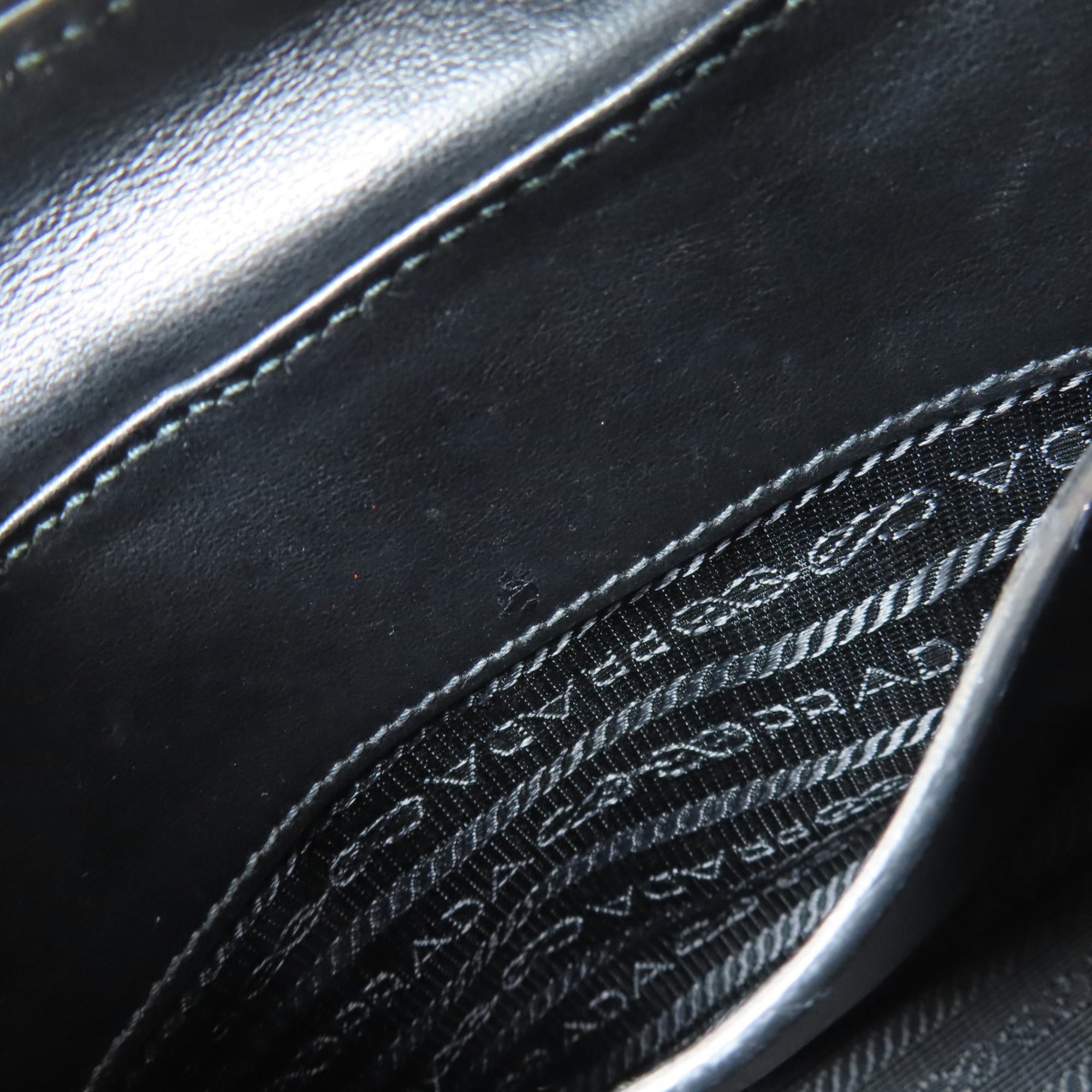 Prada Black Leather Shoulder Bag