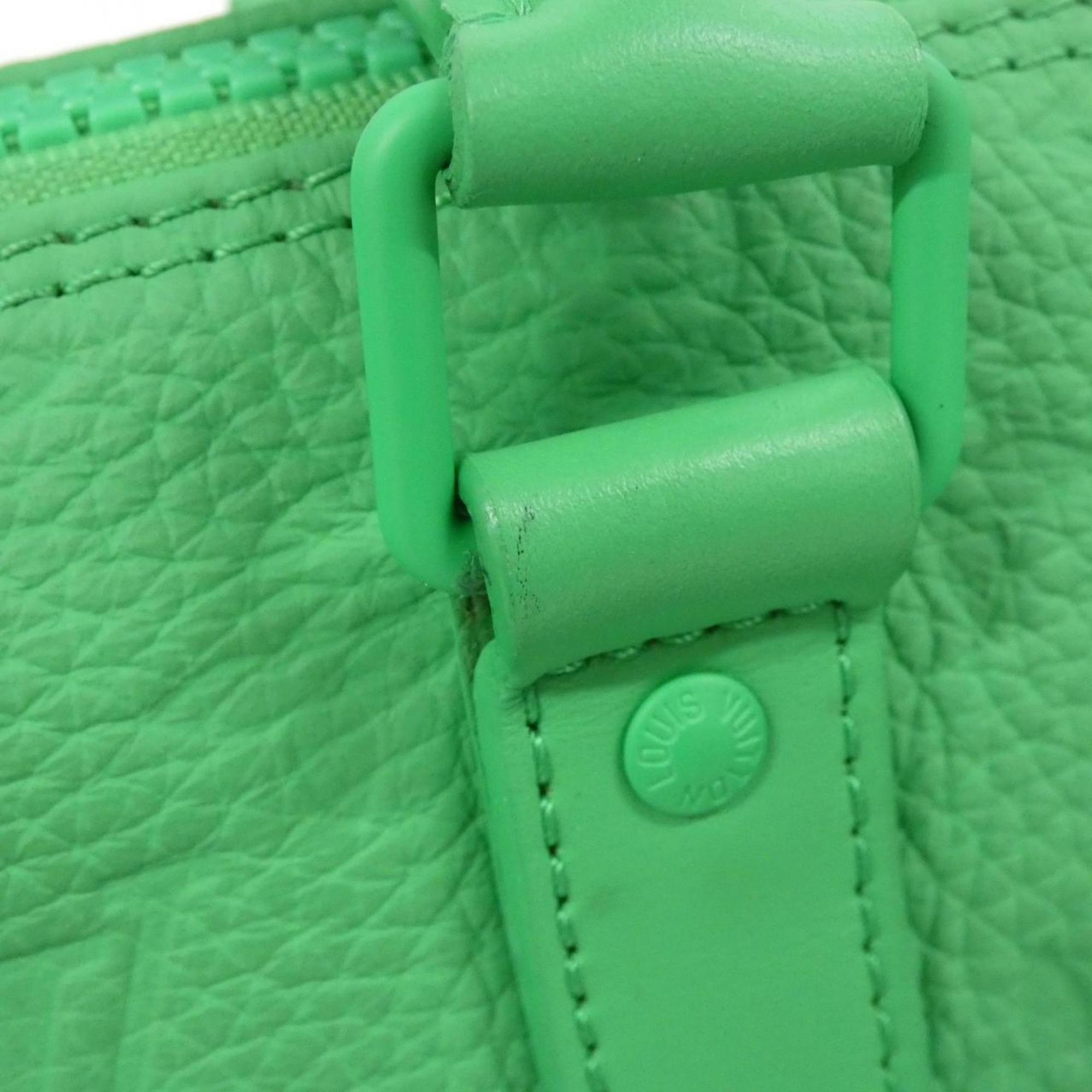 Louis Vuitton Green Leather Boston Bag
