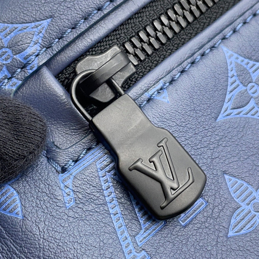 Louis Vuitton Navy Noir Monogram Shadow Fanny Pack Sling Bag