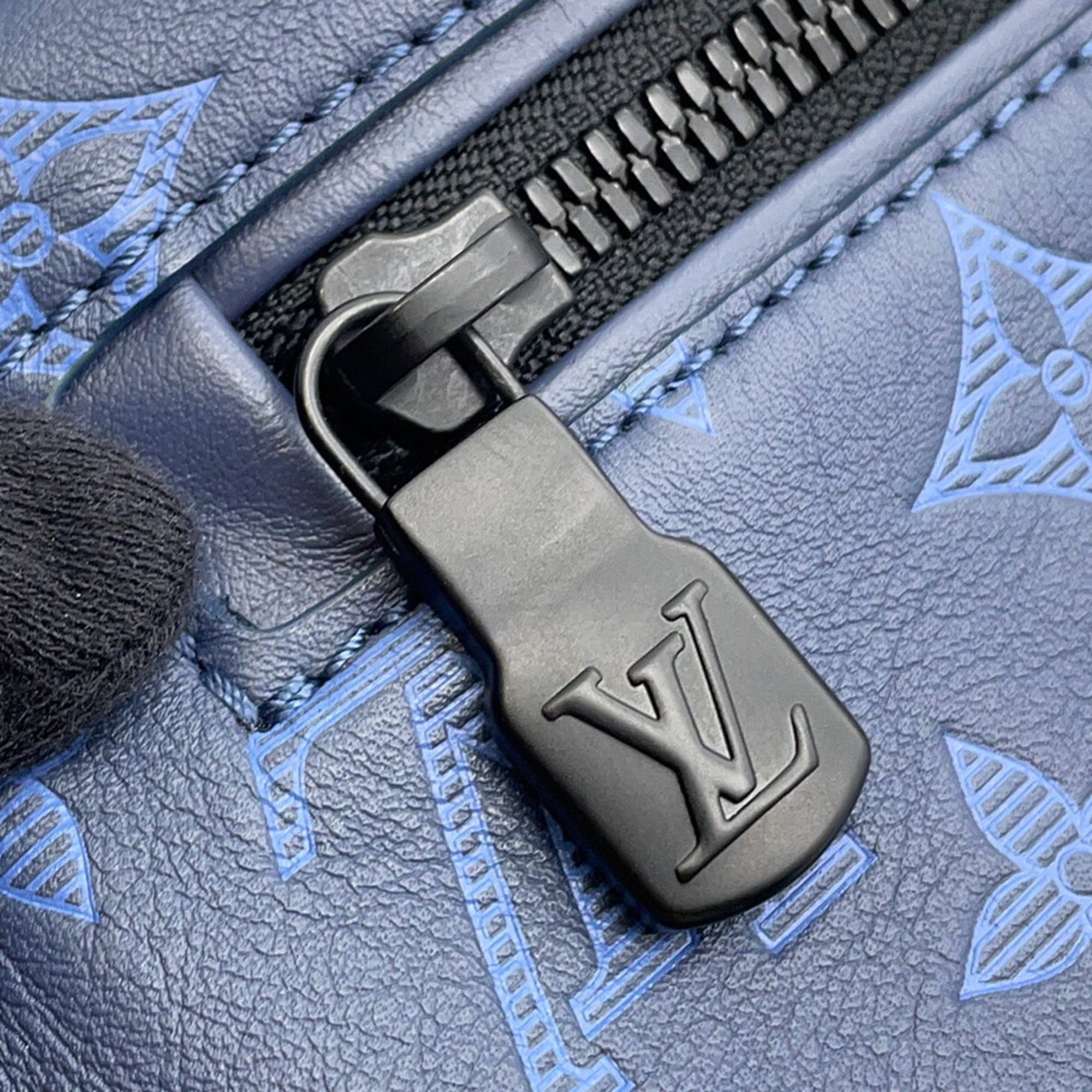 Louis Vuitton Navy Noir Monogram Shadow Fanny Pack Sling Bag