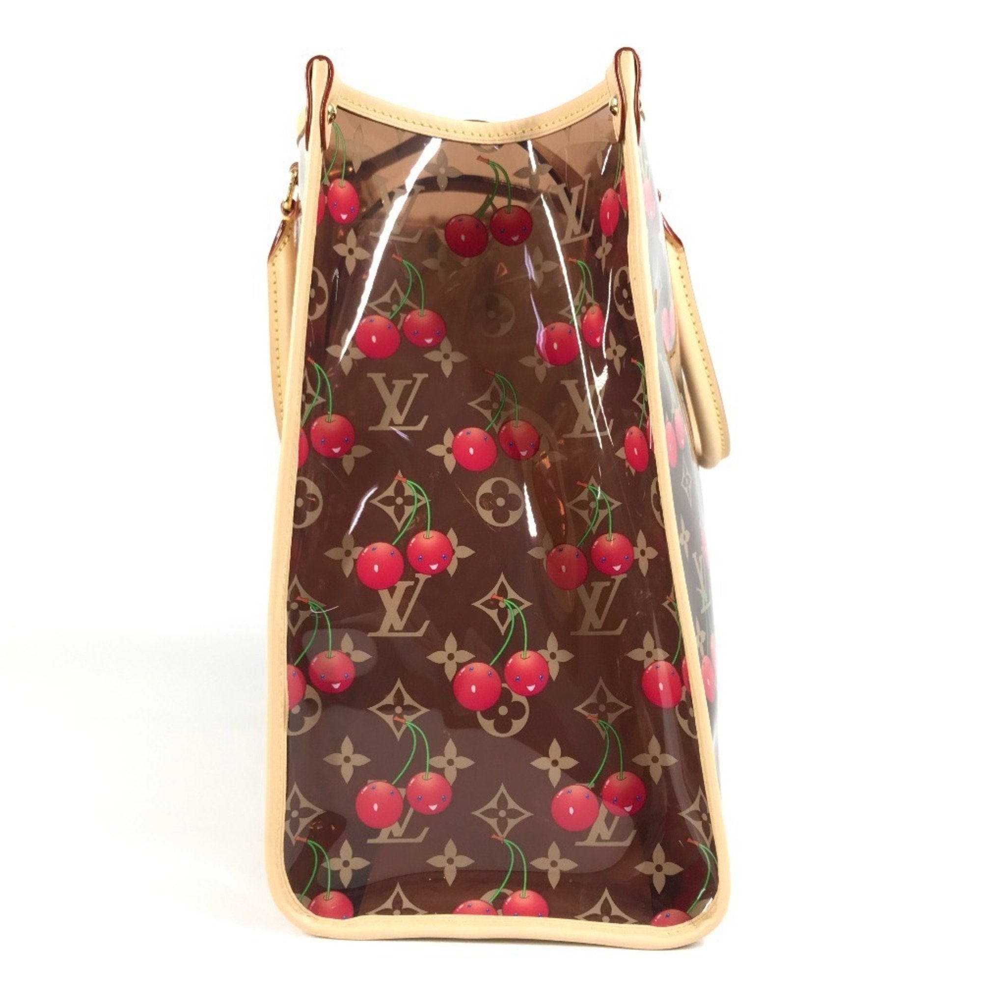 Louis Vuitton Brown Clear Monogram Red Color Monogram Shoulder Bag